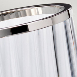 Luminosa Lighting Elstead Arno Table Lamp Metalwork Polished Nickel, Smoked Glass - thumbnail 4