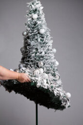 Best Artificial 8Ft Snow Flocked Frosted Pop-Up Pre-Decorated Pre-Lit Christmas Trees - thumbnail 9