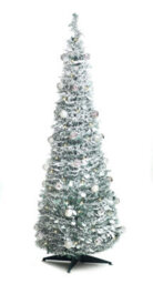 Best Artificial 8Ft Snow Flocked Frosted Pop-Up Pre-Decorated Pre-Lit Christmas Trees - thumbnail 4