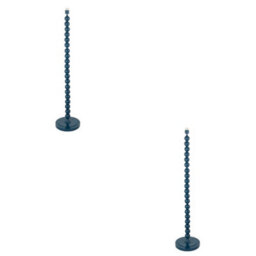 Loops Stylish Gloss Marlin Blue Tall Floor Lamps - 2 Pack For Modern Home Decor
