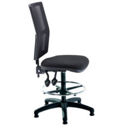 Mist 2 Mesh Back Draughtsman Chair - Black Fabric - thumbnail 2