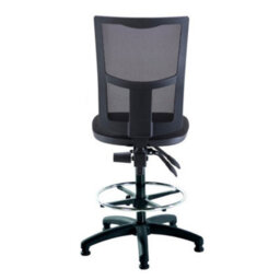 Mist 2 Mesh Back Draughtsman Chair - Black Fabric - thumbnail 5