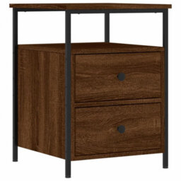 Berkfield Bedside Cabinet Brown Oak 44X45X60 Cm Engineered Wood - thumbnail 2