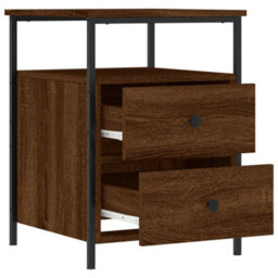 Berkfield Bedside Cabinet Brown Oak 44X45X60 Cm Engineered Wood - thumbnail 6