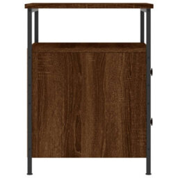 Berkfield Bedside Cabinet Brown Oak 44X45X60 Cm Engineered Wood - thumbnail 7