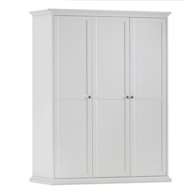 Furniture To Go Paris Wardrobe With 3 Doors In White - image 1