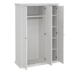 Furniture To Go Paris Wardrobe With 3 Doors In White - thumbnail 5