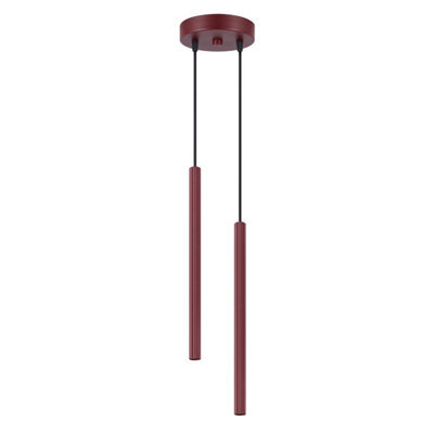 Sollux Lighting Arche Steel Burgundy 2 Lights Modern Pendant Lamps - image 1