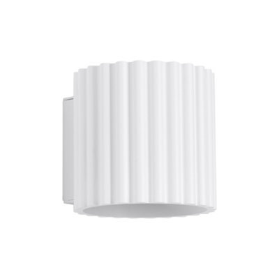 Sollux Lighting Aura Aluminum White 1 Lights Minimalist Wall Light - image 1