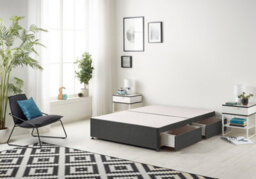 Somnior Beds Somnior Platform Divan Base Tweed Charcoal With 4 Drawers - Small Double - thumbnail 1