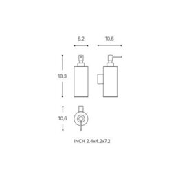 Cosmic Soap Dispenser, 240Ml Capacity,  Silver, Anti-Corrosion, Architect S+ Collection - thumbnail 4
