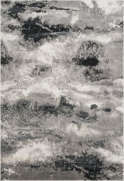 Elysium Modern Abstract Action Living Room Area Rug Metallic Sheen- Mist Grey 200Cm X 290Cm - thumbnail 6