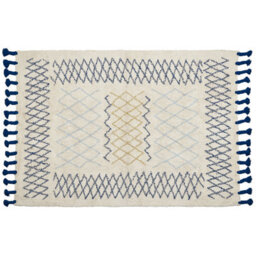 Beliani Rug Erzincan Beige 160 X 230 Cm Cotton - thumbnail 1