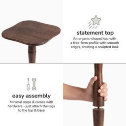 MH London Jasmine Side Table Solid Wood Bedside Table For Living Room And Bedroom - thumbnail 5