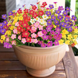 6 Artificial Outdoor Flowers And Artificial Plants, Uv - Resistant Plastic Fake Flowers For Floral Arrangements, Home Garden - thumbnail 4