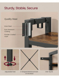 LEDREM Hall Tree With Bench And Shoe Storage, Hallway Coat Rack With Shoe Bench And 5 Storage Shelves, 140 X 120 X 190 Cm - thumbnail 7