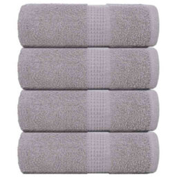 Berkfield Wash Towels 4 Pcs Frogn Grey 30X30 Cm 100% Cotton