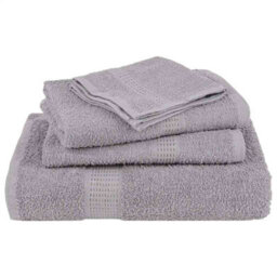 Berkfield Wash Towels 4 Pcs Frogn Grey 30X30 Cm 100% Cotton - thumbnail 4