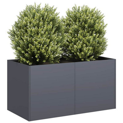 Walplus Planter Anthracite 80X40X40 Cm Cold-Rolled Steel - image 1