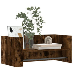 Berkfield Wall Shelf Smoked Oak 70.5X35X30.5 Cm Engineered Wood - thumbnail 3