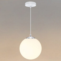 Long Life Lamps Company Frosted Glass Globe Ceiling Pendant Light M0199 - thumbnail 4