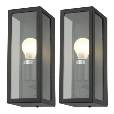 First Choice Lighting Set Of 2 Montrose Black Outdoor Wall Lights - image 1