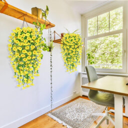 Artificial Flowers, 4 Pieces Petunia Artificial Outdoor Plant, Artificial Hanging Petunia Plant, Uv Resistant - thumbnail 6