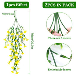 Artificial Flowers, 4 Pieces Petunia Artificial Outdoor Plant, Artificial Hanging Petunia Plant, Uv Resistant - thumbnail 2
