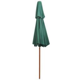 Berkfield Double Decker Parasol 270X270 Cm Wooden Pole Green - thumbnail 4