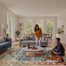 Decoranddecor Hallway Runners, Washable Rugs, Carpet Runner Rug, 60X240Cm, Non-Slip, Pet Friendly, Low Pile, Persian Rug - Avenza - thumbnail 8