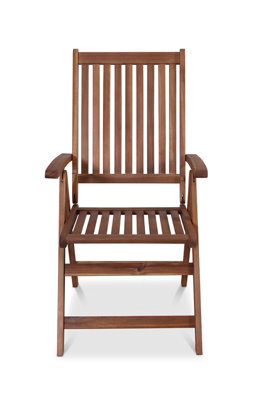 Buttercup Farm Manhattan Recliner Armchair - Acacia Hardwood - L67 X W56 X H105 Cm - Natural Oil Finish - image 1