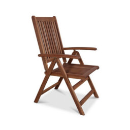 Buttercup Farm Manhattan Recliner Armchair - Acacia Hardwood - L67 X W56 X H105 Cm - Natural Oil Finish - thumbnail 2