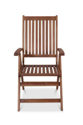 Buttercup Farm Manhattan Recliner Armchair - Acacia Hardwood - L67 X W56 X H105 Cm - Natural Oil Finish