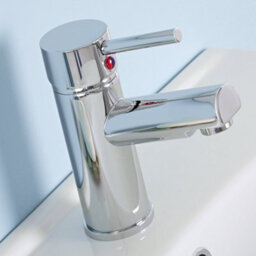 Veebath Bathroom Cloakroom Furniture Compact 400mm White Gloss Vanity Unit Cabinet With Ceramic Basin Free Tap And Waste - thumbnail 2