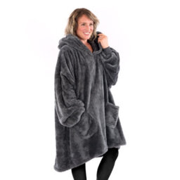 Snug Rug Hoodie Slate Grey Wearable Blanket Oversized Hooded Blankets For Adults Hooded