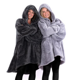 Snug Rug Hoodie Slate Grey Wearable Blanket Oversized Hooded Blankets For Adults Hooded - thumbnail 7