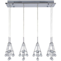 Luminosa Lighting Luminosa Ruby Straight Bar Pendant Ceiling Light Chrome