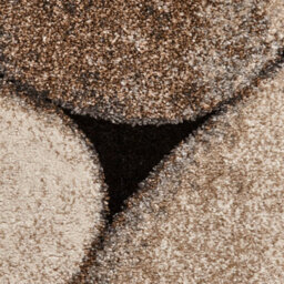 Cream/grey Funky Abstract Modern Easy To Clean Rug For Dining Room-120Cm X 170Cm - thumbnail 4