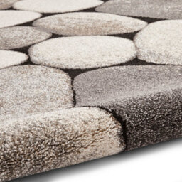 Cream/grey Funky Abstract Modern Easy To Clean Rug For Dining Room-120Cm X 170Cm - thumbnail 7