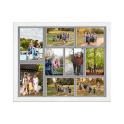 AK Frames 20X16 White Modern Multi Photo Frame With Mid Grey Mount - Holds 9 Apertures (2X) 7X5, (7X) 6X4 Photos - thumbnail 1