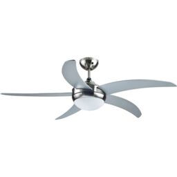 GoodHome Hanki Modern Silver Chrome Effect Ceiling Fan Light - thumbnail 3