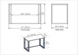 Decorotika Kane Writing Desk Study Desk White Oak - thumbnail 6