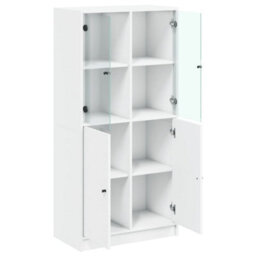 Berkfield Highboard With Doors White 68X37X142 Cm Engineered Wood - thumbnail 6