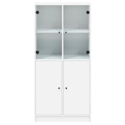 Berkfield Highboard With Doors White 68X37X142 Cm Engineered Wood - thumbnail 7