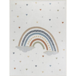 Livabliss Lillian-Kids Beige Orange Blue Green Washable Rug For Children's Rooms 160 X 213 Cm Easy Care, Non Shedding - thumbnail 1