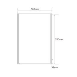 Ibathuk Nebula Wall Mounted Led Illuminated Bathroom Mirror With Touch Sensor And Dual Led Lights, 700 X 500mm - thumbnail 3