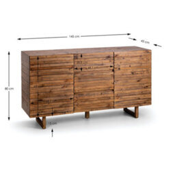 Oakham Premium Glenmore Sideboard In Cashew - thumbnail 9