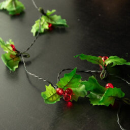 Samuel Alexander Indoor Outdoor 100 Christmas Led Red Berry And Holly Lights Green Cable - thumbnail 5