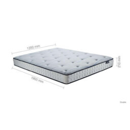 Double Bed Frame & Mattress Grey Fabric Birlea Sleepsoul Paris 4Ft6 - thumbnail 8