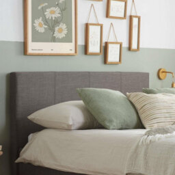 Double Bed Frame & Mattress Grey Fabric Birlea Sleepsoul Paris 4Ft6 - thumbnail 3